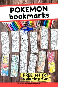 These free printable Pokemon bookmarks are perfect for your fans of this popular series, game, and characters. With twelve styles of coloring bookmarks to choose from, your Pokemon lovers will have a blast as they color and customize these reading tools. These Pokemon printables are awesome additions to your party, rainy day fun, and more. Get creative ideas for making and sharing these bookmarks to color and your FREE set today!