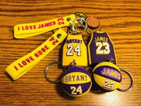 Lakers Keychains, Kobe Bryant Keychains, Lebron James Keychain, Basketball Keychains, Lakers Bracelet - Etsy