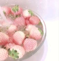 stawberries pink korean soft cute bubbly