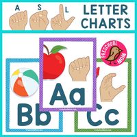 ASL Alphabet Charts - Preschool Mom