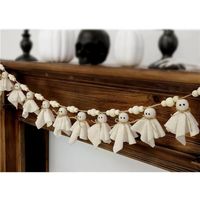 Package Includes: You Will Get A Hauntingly Charming Garland Featuring A String Of Felted White Ghosts With Wooden Beads. The Handmade Retro Designs, Add A Bewitching Touch To Your Halloween Decor. High-Quality: The Scary Halloween Banners Are Made Of Quality Felted Material, Soft And Velvety Textured. Durable Outdoor Halloween Decorations, It Can Withstand Stretching, Pulling, And General Wear And Tear Over Many Seasons Of Use. The Wood Beads Are Handmade With Smooth Edges. Cute Decorations: De