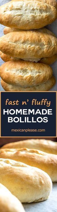 Don't have time to sit around and watch dough rise? This easy bolillos recipe uses extra yeast for a quick batch of light, fluffy rolls that are perfect for sandwiches. Round trip is less than an hour! mexicanplease.com