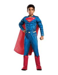 Lead the Justice League dressed as the Man of Steel Includes removable cape and jumpsuit with attached boot tops Polyester Hand wash Imported. Kids & Baby > Toys > Dress-up & Pretend Play. Rubie's Costumes. Color: Blue/Red. Size: Large (10-12).