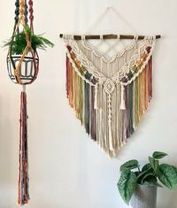 Dream Catcher Macrame Colorful | Macrame Design, Macrame | Macrame patterns, Macrame design, Macrame patterns tutorials