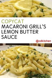 Made with lemon juice, white wine, heavy cream, butter | CDKitchen.com