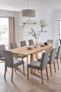 Buy Natural Malvern Oak Effect 6 to 10 Seater Extending Dining Table from the Next UK online shop