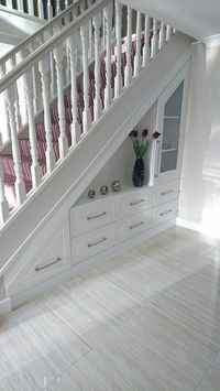 Custom made under stairs storage unit