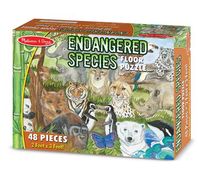 Melissa & Doug Endangered Species Jumbo Jigsaw Floor Puzzle (48 pcs, 2 x 3 feet) - Walmart.com