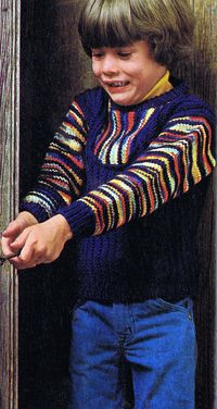 Vintage 60s Boys Layered Look Crew Neck Sweater Knitting Pattern    Sizes 2-8 Chest 21-26 Inches    This is a digital reproduction for the Knit