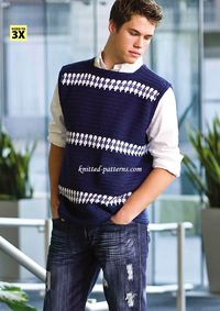 Key Tab Pullover Vest ( free crochet pattern )