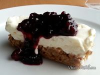 No Bake Cheesecake with Mulberry Sauce