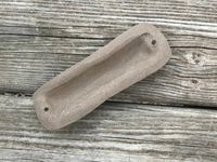 Handmade Ceramic Mezuzah Case - black and cream and brown-chocolate stoneware