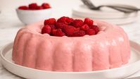 Amaze your guests with this gorgeous raspberry blancmange. Don't worry -- it's not hard to put together, and it looks too good to eat!