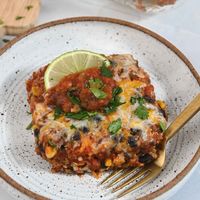 This vegetarian casserole combines Mexican-inspired flavors with healthy ingredients like quinoa and black beans. No dicing or chopping required!