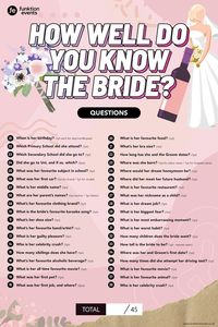 Each hen must answer all 38 questions to the best of their knowledge then score themselves to discover who REALLY knows the bride the best! #howwelldoyouknowthebride #henpartygames #partygames #bridalgames #hendoideas #printablegame #questionaire