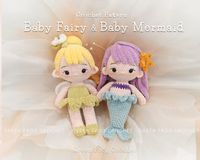 Bundle Amigurumi Crochet Doll Pattern: Baby Mermaid and Baby Fairy - Etsy