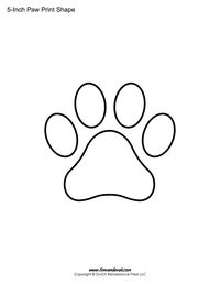 Paw print shape