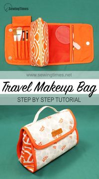 DIY Travel Makeup Bag with Brush Holder 🚀 Craft Your Perfect Cosmetic Companion