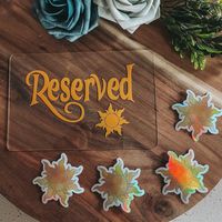 "Tangled Reserved Sign | Tangled wedding sign | Tangle wedding | tangled party | tangled birthday  HOW TO ORDER : 1. Choose the size 2. Choose if you want background clear or painted 3. Enter the Calligraphy color and background color in the personalization box (just enter a background color if you chose painted background) SIGN DETAILS: Sizes: 4\"x6\" or 5\"x7\" (0.04\" thick) Material: Acrylic (Not Glass) Calligraphy is made with high quality vinyl order is packed with bubble wrapping for a sa