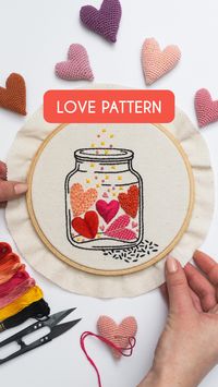 Hand embroidery pattern suitabe for beginners. The PDF file comes with step-by-step video tutorials, from supplies guidance to how to back your hoop.