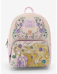 Loungefly Disney Tangled Rapunzel & Pascal Flowers Mini Backpack