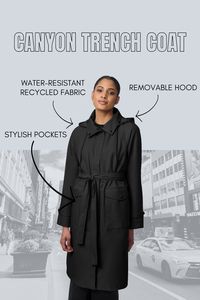 Looking for a coat to pair with your business professional outfit? Our Canyon Trench Coat is a quintessential piece that combines the city aesthetic with sophisticated style. Whether you're going to work or to a show it's perfect to travel with because it comes with a complimentary travel pouch. #bernardo #trenchcoat #cityoutfit