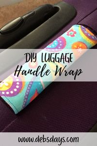 Learn how to make your own homemade luggage handle fabric wrap for your suitcase. The DIY sewing and craft project has a step by step tutorial video.