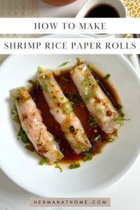 Create homemade Shrimp Rice Paper Rolls (just like dim sum restaurants) effortlessly with this simple rice paper hack. Tender, silky rice paper envelops juicy shrimp for a light and flavorful bite-sized dish. Perfect for dim sum enthusiasts or anyone seeking a quick and easy recipe.   #RicePaper #Shrimp #DimSum #EasyRecipe #CookingHack