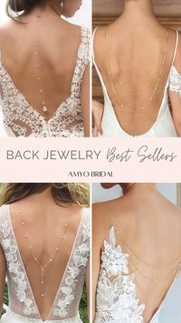 Handmade in NYC! Stunning quality fine jewelry pieces for your Backless wedding or formal dress. Available in all sizes, custom made to fit you perfectly.