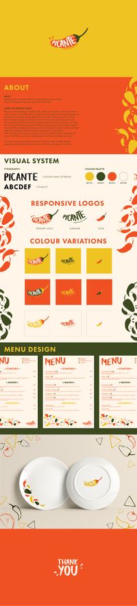 Restaurant Brand Identity - Picante on Behance