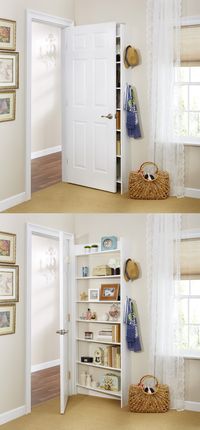 Hide Behind the Door Shelving System by Foremost , because it's possible to fit extra storage EVERYWHERE.