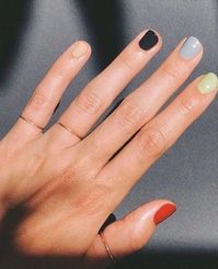 Rainbow manicure