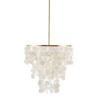 Uniquely elegant, the Isla Chandelier offers an eye-catching look for your home. A white shade features a shell shape that drapes beautifully complementing the gold base. Add the one-of-a-kind style of this table lamp to your living room or bedroom, for a look that is sure to impress.