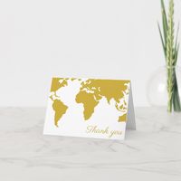 "Thank you for giving me the world" This card coordinates with the Gold World Map Baby Shower Collection. It is customizable allowing you to use your own words to thank you to your guests for their generosity or order as is and simply sign your name. The Gold Map Theme Collection is perfect for the expecting world traveler, adventurer, or map enthusiast in your life. Explore the entire Gold Map Theme Collection for an instant baby shower without the hassle of planning.