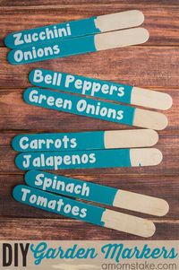 Make these easy DIY Garden markers - they are cheap, cute, and surprisingly simple to make. Perfect for your plants, vegetables or herbs garden.