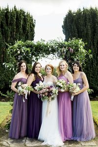 Find out why purple is our most-searched colour for bridesmaids! Lilac, violet, mauve, we've rounded up some gorgeous purple bridesmaid dresses.