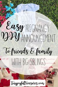 Need ideas for a pregnancy announcement to friends, family or for social media? Check out how I did announcements for our second and third babies with big siblings!