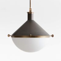 Aster Milk Glass Pendant Light + Reviews | Crate & Barrel