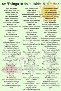 101 things to do outside this summer with your kids to beat boredom, get moving, and have fun. Plus a free printable list!