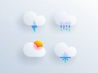 天气图标 by Lelevien 在 Dribbble