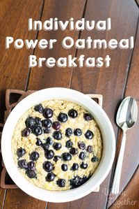 Individial Power Oatmeal - whole grains and protein with your favorite fruit in one bowl