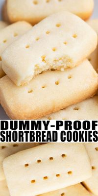 SHORTBREAD COOKIES RECIPE- The best, old fashioned, classic holiday cookie recipe, homemade with 3 simple ingredients: Butter, Sugar, Flour. Soft and crumbly! From CakeWhiz.com #christmas #holiday #baking #cookies #shortbread #dessert #snack