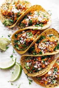 The BEST chicken Tinga tacos!