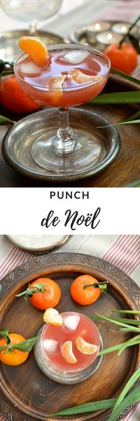 Punch de Noël clémentine cranberry