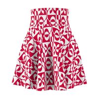 A versatile fit AOP skater skirt with a cozy, soft touch and a casual look....