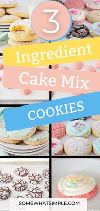 If you want a simple and tender cookie, this 3-Ingredient Cake Mix Cookies are for you! Not only do they taste amazing, they are super simple to make and only require 3 ingredients! Making them is essentially a no-fuss, fantastic treat. Take a look at our video below and see for yourself just how easy it is to make these cookies from a box of cake mix. I’m not sure who came up with this brilliant idea but ever since I found out about it, I was hooked! They are so versatile, you will love them!