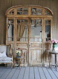 create this finish with milk paint, inside of front door. Splendid Sass