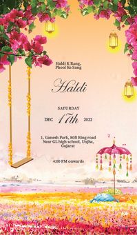 Wedding invite for haldi at indian wedding