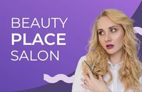 Monocolor Beauty Place Salon Business Card