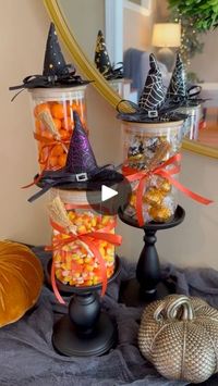 Halloween Witch Treat Jars 🧡🖤 #halloweenvibes #Halloween #halloweendecor #fallvibes | The Magnolia Mercantile | The Magnolia Mercantile · Original audio